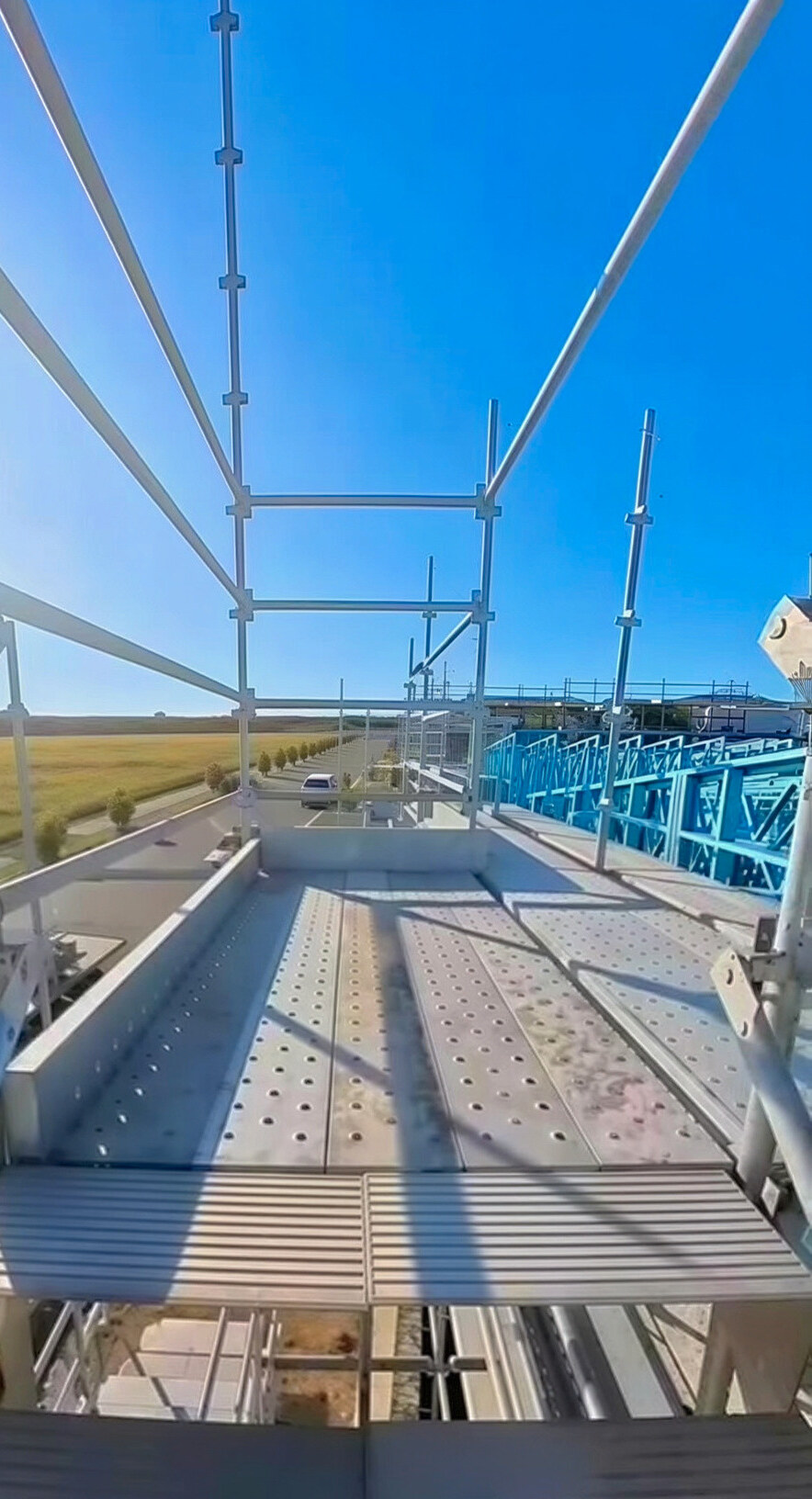 Scaffolding access walkway in Abingdon, Oxfordshire Scaffolding access walkway erected by A-Line Scaffolding in Abingdon, Oxfordshire